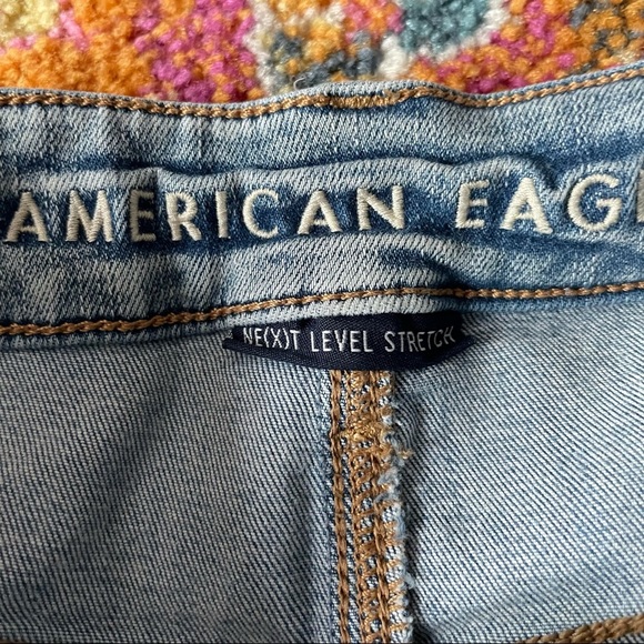 American Eagle Lace Pocket Distressed Jean Shorts - Picture 7 of 9